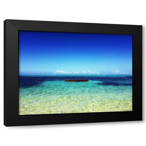 Ocean 49 Black Modern Wood Framed Art Print with Double Matting by Lee, Rachel