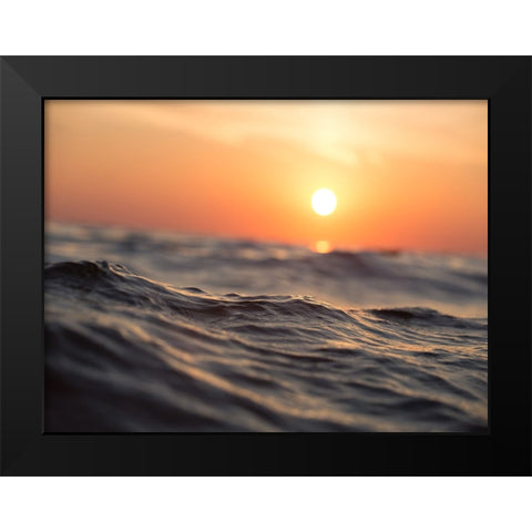 Ocean 50 Black Modern Wood Framed Art Print by Lee, Rachel