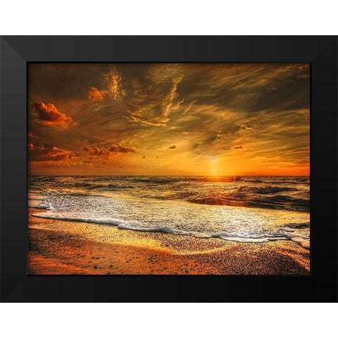 Ocean 56 Black Modern Wood Framed Art Print by Lee, Rachel