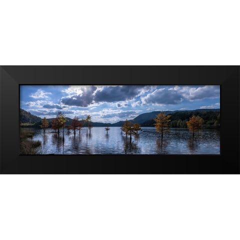 Ocoee Lake Pano Black Modern Wood Framed Art Print by Lee, Rachel