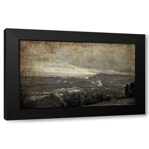 Old View From Signal Crackle Black Modern Wood Framed Art Print by Lee, Rachel