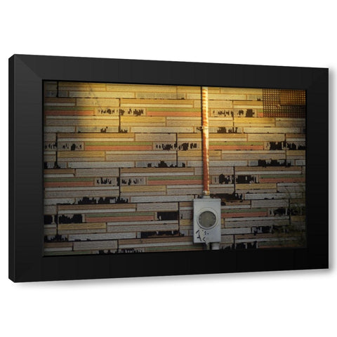 Old Wall Black Modern Wood Framed Art Print with Double Matting by Lee, Rachel