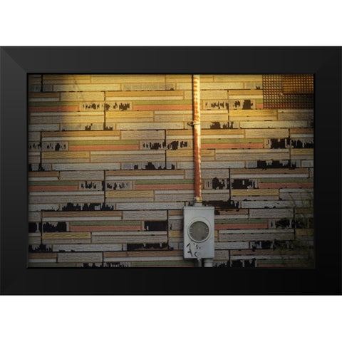 Old Wall Black Modern Wood Framed Art Print by Lee, Rachel