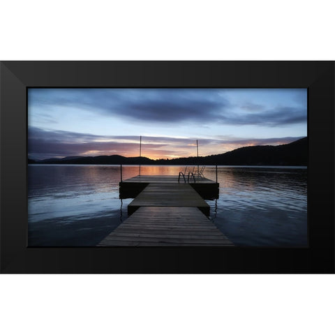 Pier 1 Black Modern Wood Framed Art Print by Lee, Rachel