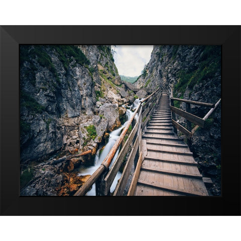 Pier 10 Black Modern Wood Framed Art Print by Lee, Rachel