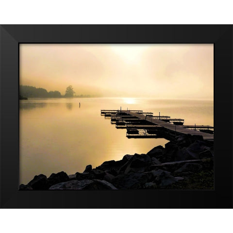 Pier 12 Black Modern Wood Framed Art Print by Lee, Rachel