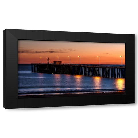 Pier 13 Black Modern Wood Framed Art Print with Double Matting by Lee, Rachel