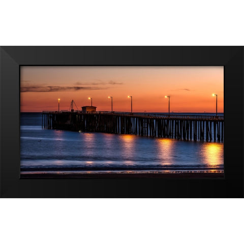 Pier 13 Black Modern Wood Framed Art Print by Lee, Rachel