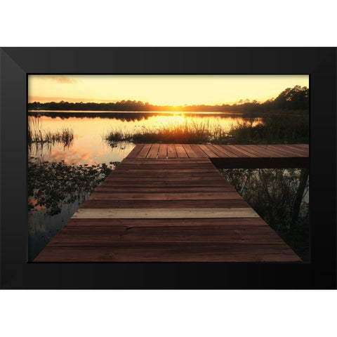 Pier 3 Black Modern Wood Framed Art Print by Lee, Rachel