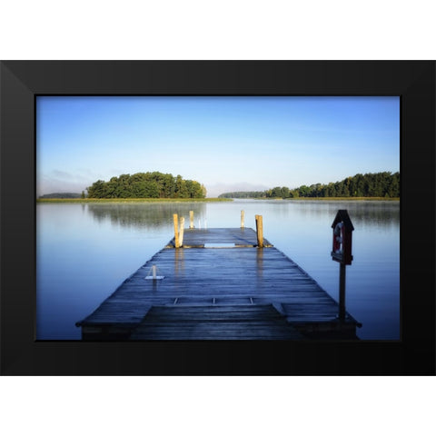 Pier 4 Black Modern Wood Framed Art Print by Lee, Rachel