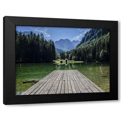 Pier 8 Black Modern Wood Framed Art Print with Double Matting by Lee, Rachel