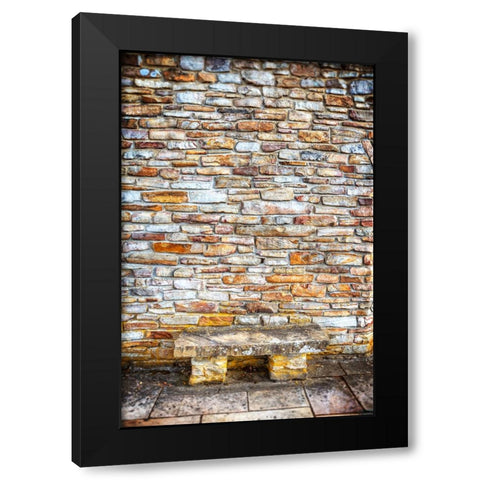 Point Park Bench Black Modern Wood Framed Art Print by Lee, Rachel