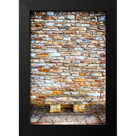 Point Park Bench Black Modern Wood Framed Art Print by Lee, Rachel
