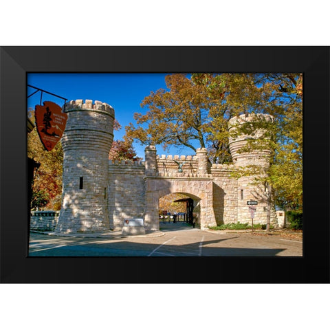 Point Park Gate 2 Black Modern Wood Framed Art Print by Lee, Rachel