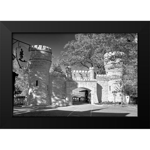 Point Park Gate 2 BW Black Modern Wood Framed Art Print by Lee, Rachel