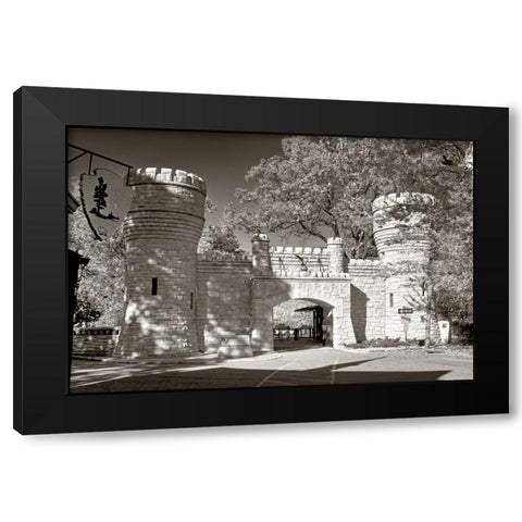 Point Park Gate 2 Sepia Black Modern Wood Framed Art Print with Double Matting by Lee, Rachel