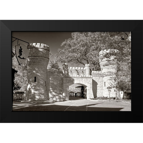 Point Park Gate 2 Sepia Black Modern Wood Framed Art Print by Lee, Rachel