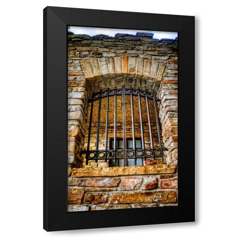 Point Park Gate Window Black Modern Wood Framed Art Print with Double Matting by Lee, Rachel