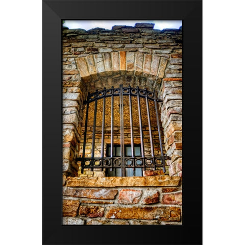 Point Park Gate Window Black Modern Wood Framed Art Print by Lee, Rachel
