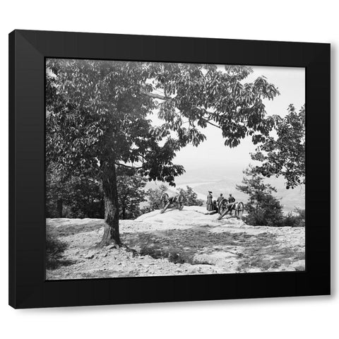 Point Park Visitors Early 1900s Black Modern Wood Framed Art Print with Double Matting by Lee, Rachel