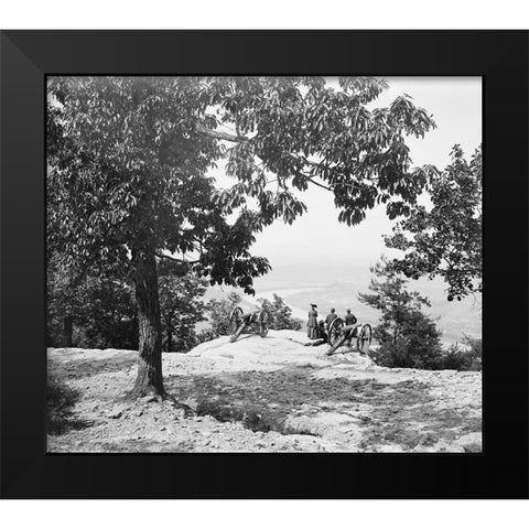 Point Park Visitors Early 1900s Black Modern Wood Framed Art Print by Lee, Rachel