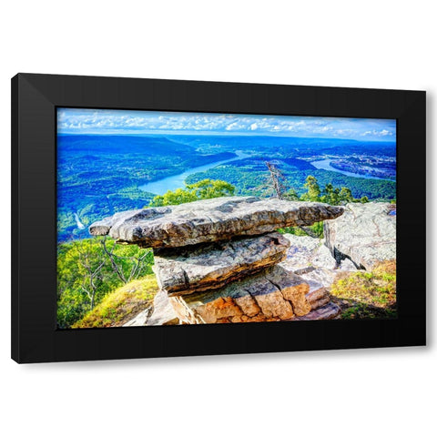 Point Rock Now 1 Black Modern Wood Framed Art Print with Double Matting by Lee, Rachel