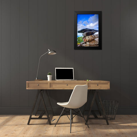 Point Rock Now 2 Black Modern Wood Framed Art Print by Lee, Rachel