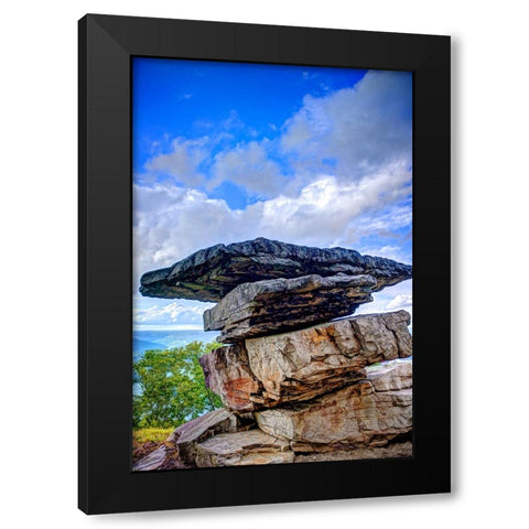 Point Rock Now 2 Black Modern Wood Framed Art Print with Double Matting by Lee, Rachel