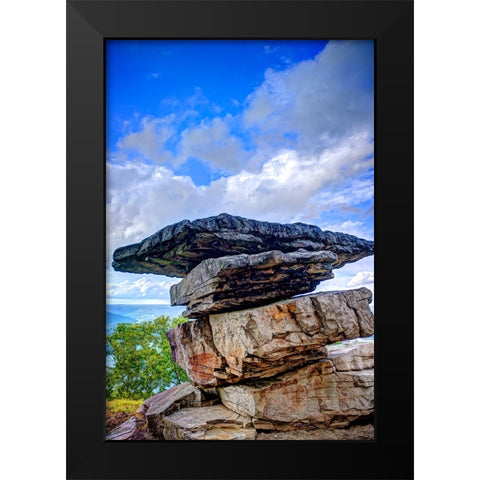 Point Rock Now 2 Black Modern Wood Framed Art Print by Lee, Rachel