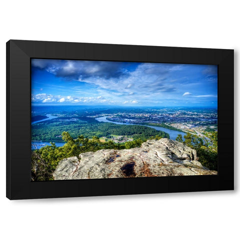 Point Rock View Black Modern Wood Framed Art Print by Lee, Rachel