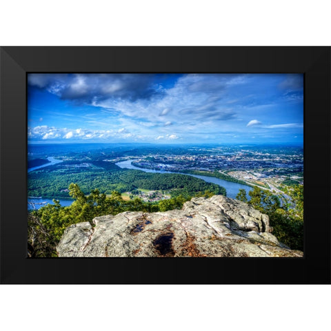 Point Rock View Black Modern Wood Framed Art Print by Lee, Rachel