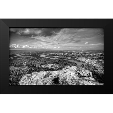 Point Rock View BW Black Modern Wood Framed Art Print by Lee, Rachel