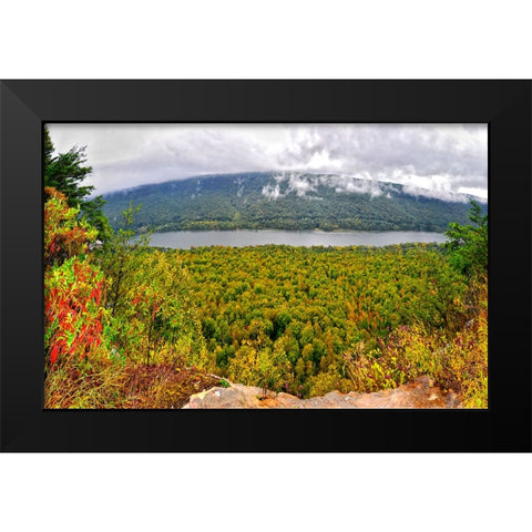 Prentice Overlook Pano Black Modern Wood Framed Art Print by Lee, Rachel