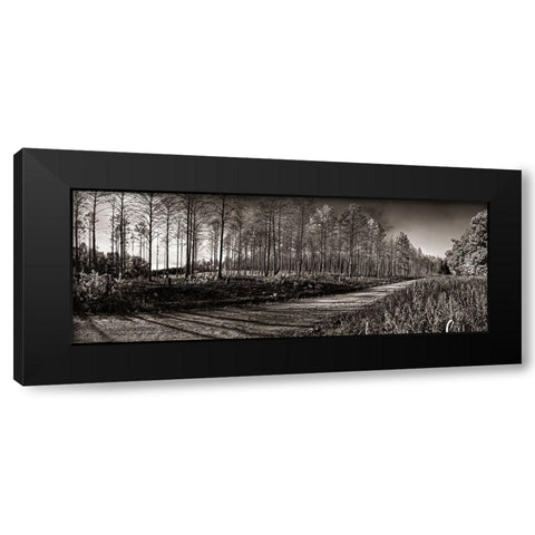 Prentice Road Pano Sepia Black Modern Wood Framed Art Print by Lee, Rachel