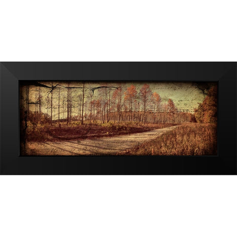 Prentice Road Pano Vintage Black Modern Wood Framed Art Print by Lee, Rachel