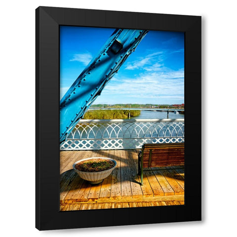 Rail and Bench Black Modern Wood Framed Art Print by Lee, Rachel