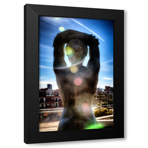 Reflecting Black Modern Wood Framed Art Print by Lee, Rachel