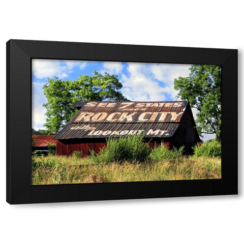 Rock City Barn 1 Black Modern Wood Framed Art Print by Lee, Rachel