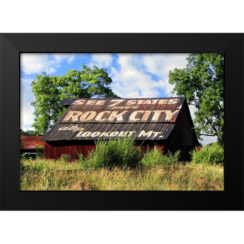 Rock City Barn 1 Black Modern Wood Framed Art Print by Lee, Rachel