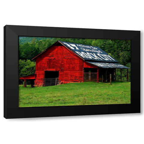 Rock City Barn 4 Black Modern Wood Framed Art Print with Double Matting by Lee, Rachel