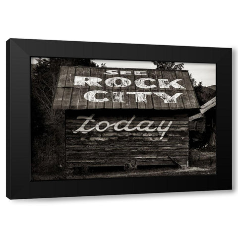 Rock City Barn 6 Black Modern Wood Framed Art Print with Double Matting by Lee, Rachel