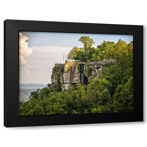 Rock City Falls Afternoon Black Modern Wood Framed Art Print with Double Matting by Lee, Rachel