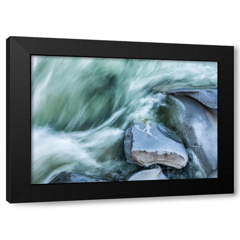 Rocks 11 Black Modern Wood Framed Art Print by Lee, Rachel