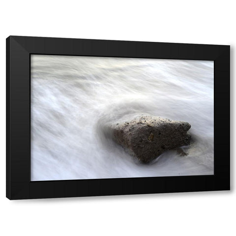 Rocks 12 Black Modern Wood Framed Art Print by Lee, Rachel