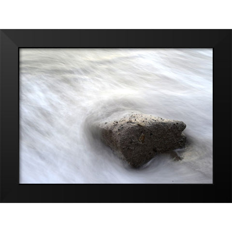 Rocks 12 Black Modern Wood Framed Art Print by Lee, Rachel
