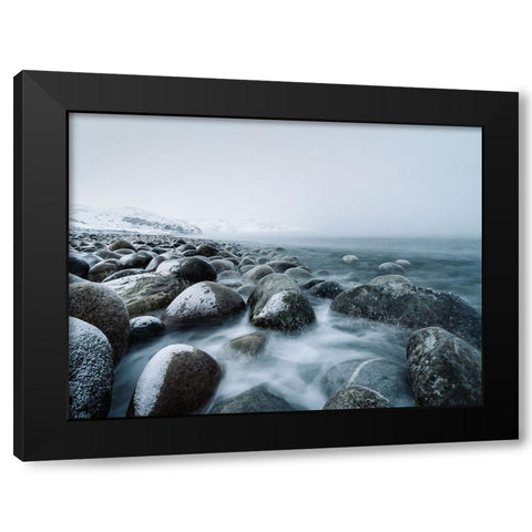 Rocks 14 Black Modern Wood Framed Art Print by Lee, Rachel