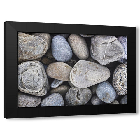 Rocks 16 Black Modern Wood Framed Art Print by Lee, Rachel