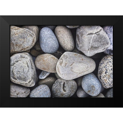 Rocks 16 Black Modern Wood Framed Art Print by Lee, Rachel