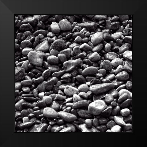 Rocks BW Black Modern Wood Framed Art Print by Lee, Rachel