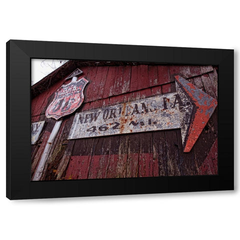 Route 11 Barn New Orleans Black Modern Wood Framed Art Print by Lee, Rachel